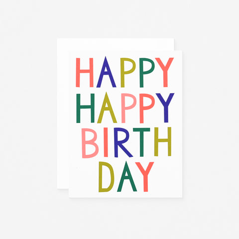Banquet Workshop Happy Happy Birthday Greeting Card