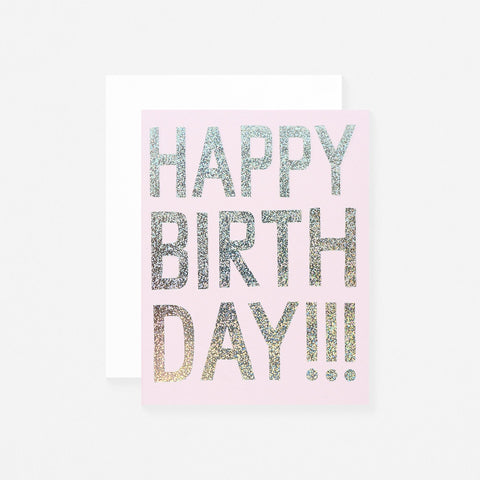 Banquet Workshop Hologram Foil Birthday Card 