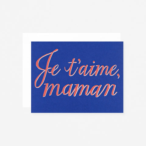 Banquet Workshop Je T'aime Maman Mother's Day Card 