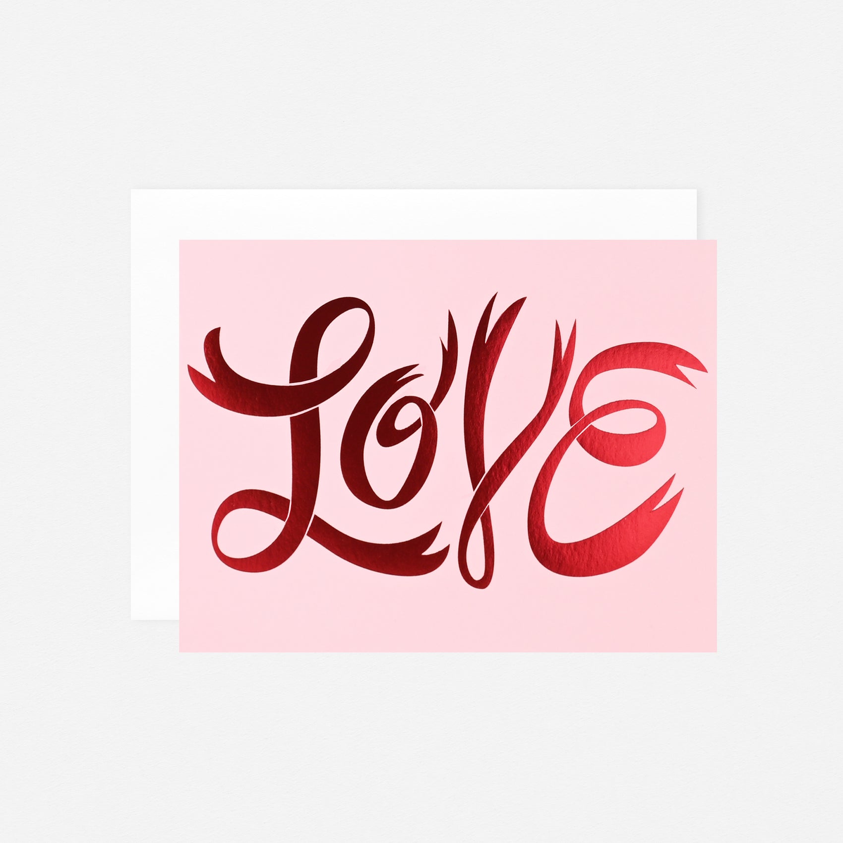 Red Foil Love Greeting Card