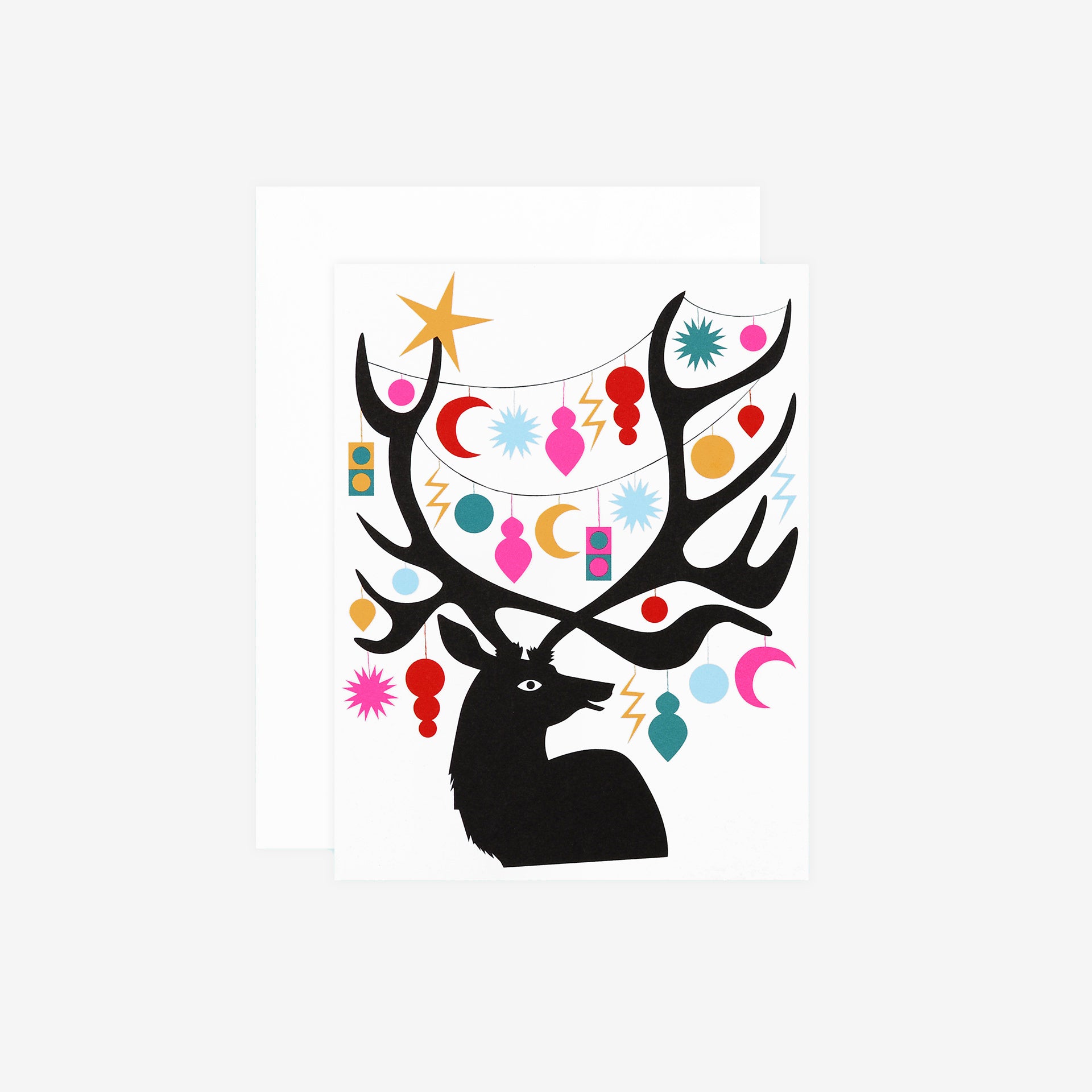 Banquet Workshop Ornamental Antlers Holiday Card 