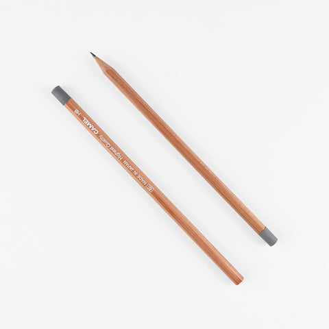 Camel Pencil Co. CA-P4 Natural Wood Pencil HB Grey Eraser 