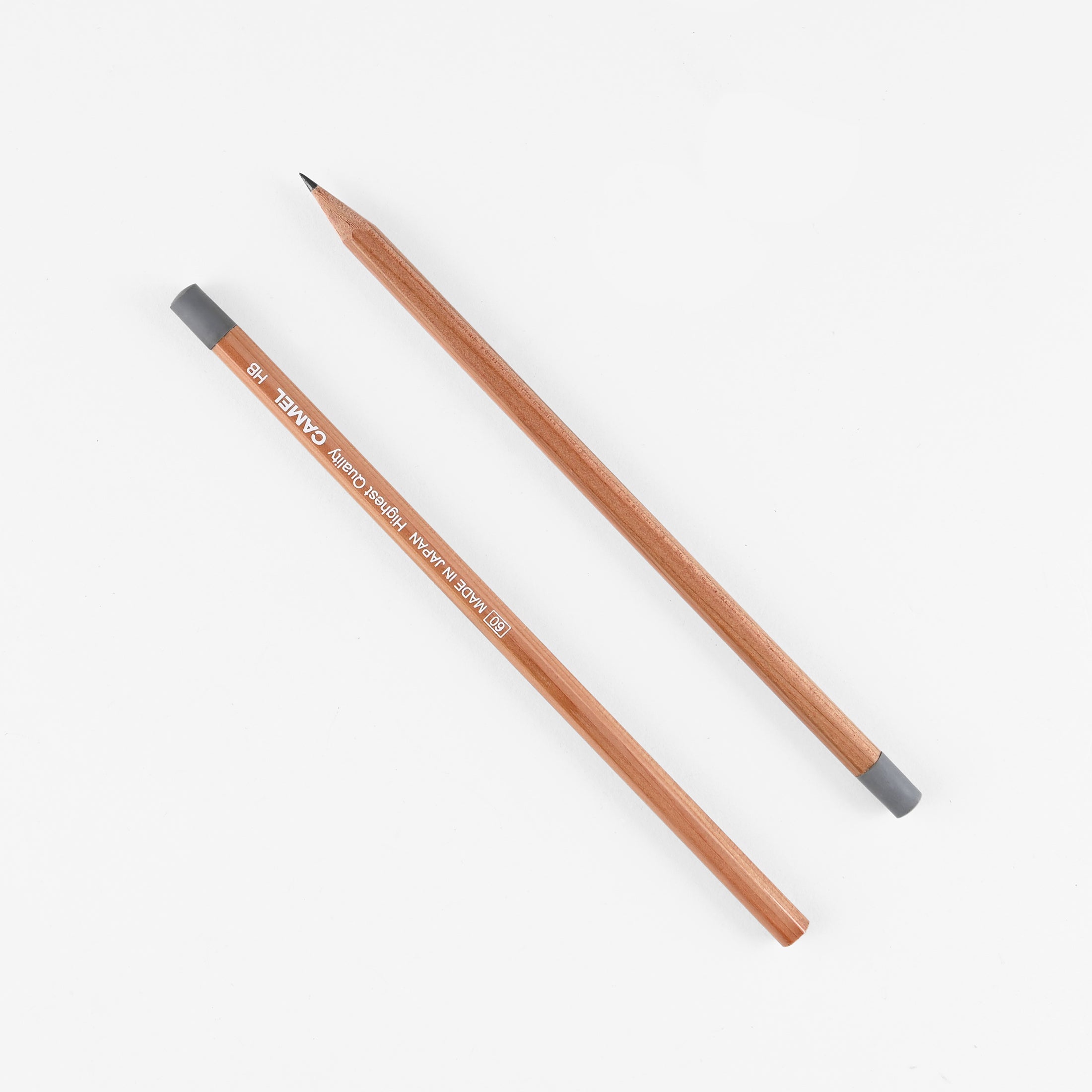 Camel Pencil Co. CA-P4 Natural Wood Pencil HB Grey Eraser 