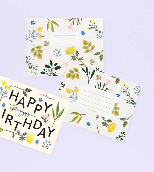 Clap Clap Plant Variety Ivory Birthday Card 