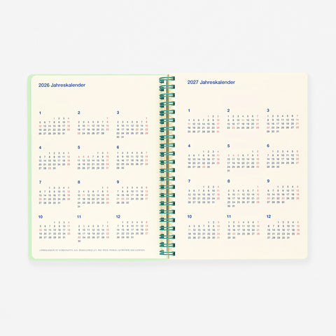 Delfonics Rollbahn 2026 Clear Monthly Planner Green | A5 Or Slim