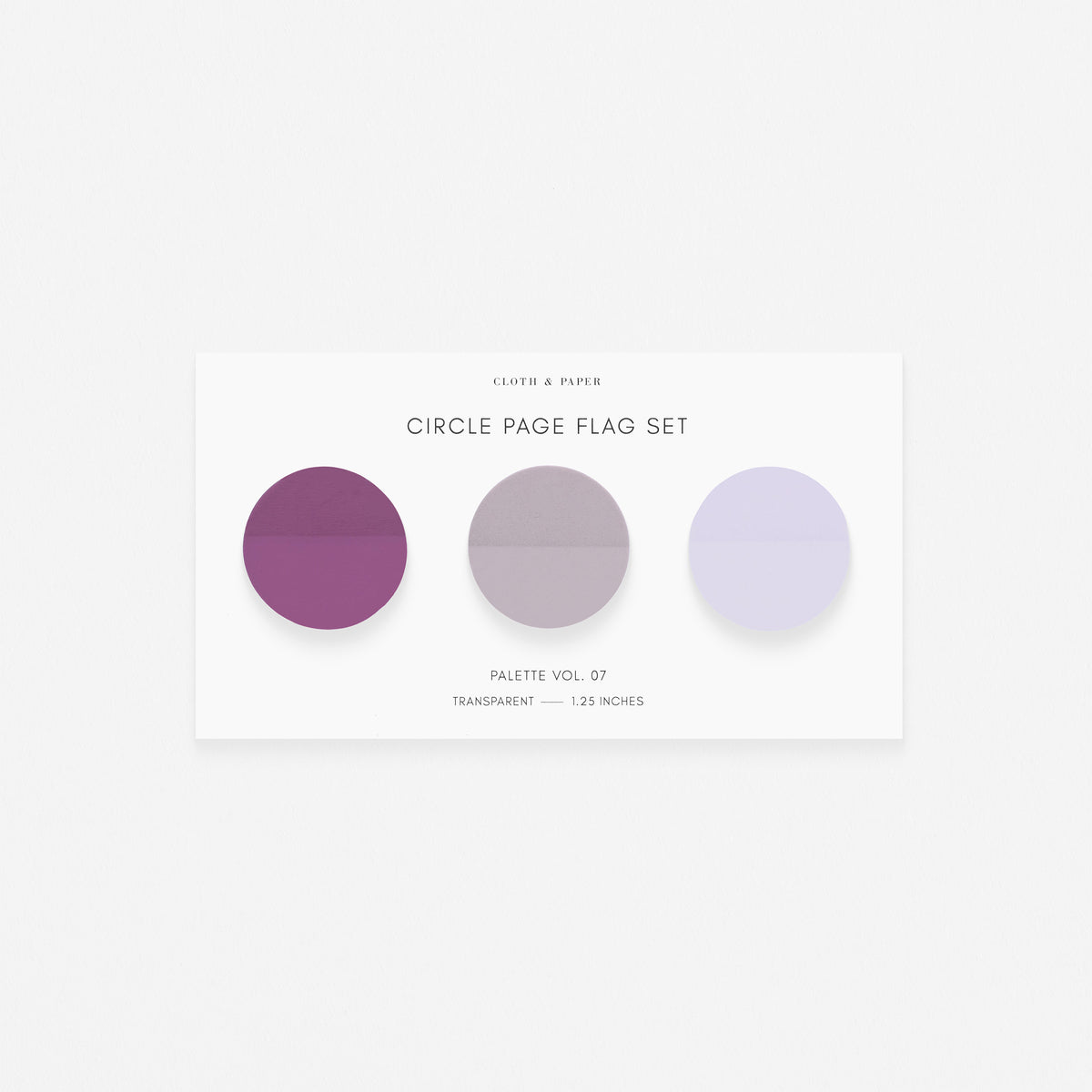 Cloth & Paper Circle Page Flag Trio Palette Vol. 07 Sangria Demure Porcelain 