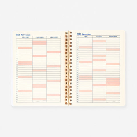 Delfonics Rollbahn 2026 Drop Monthly Planner Brown | Large, A5 Or Extra Large