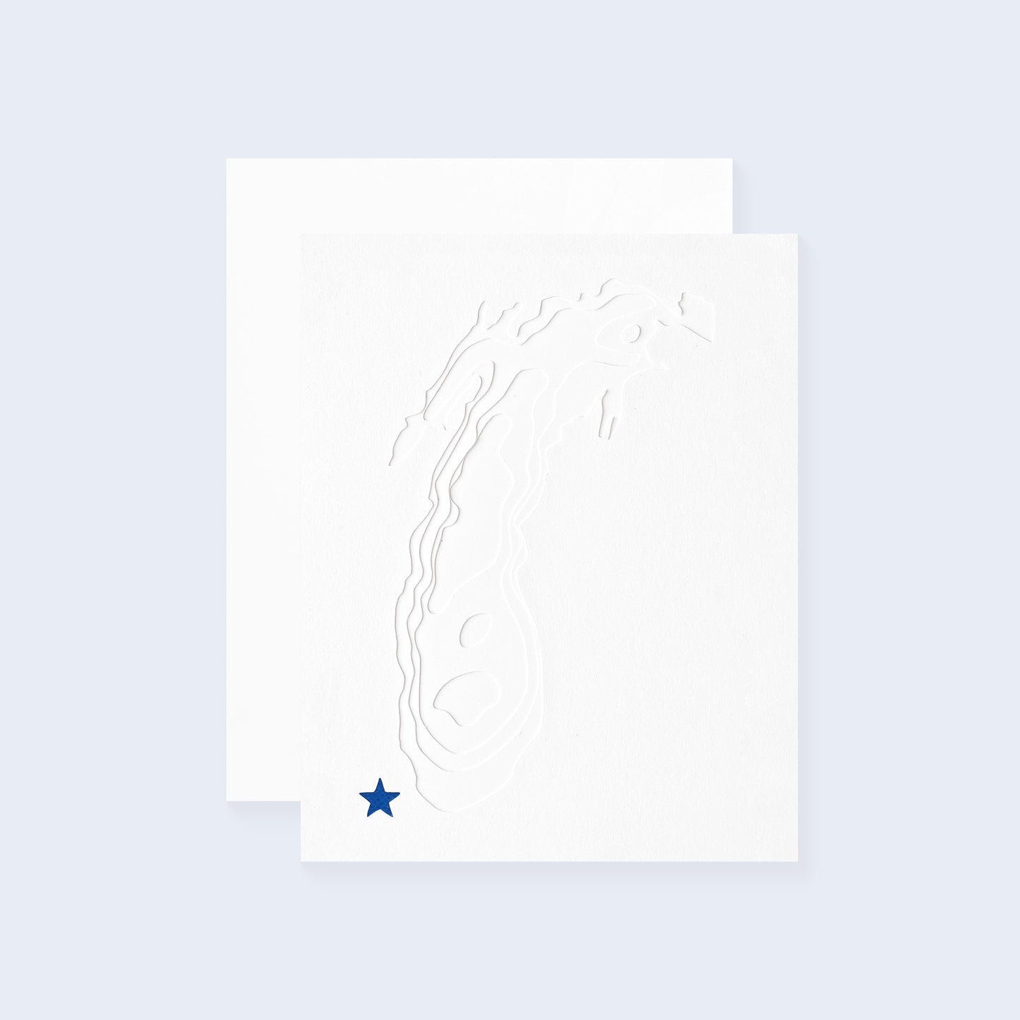 Crafterall Chicago on Lake Michigan Handcut Topographical Landscape Card White 