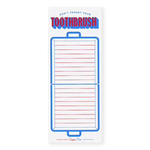 Crispin Finn Don't Forget Your Toothbrush Notepad