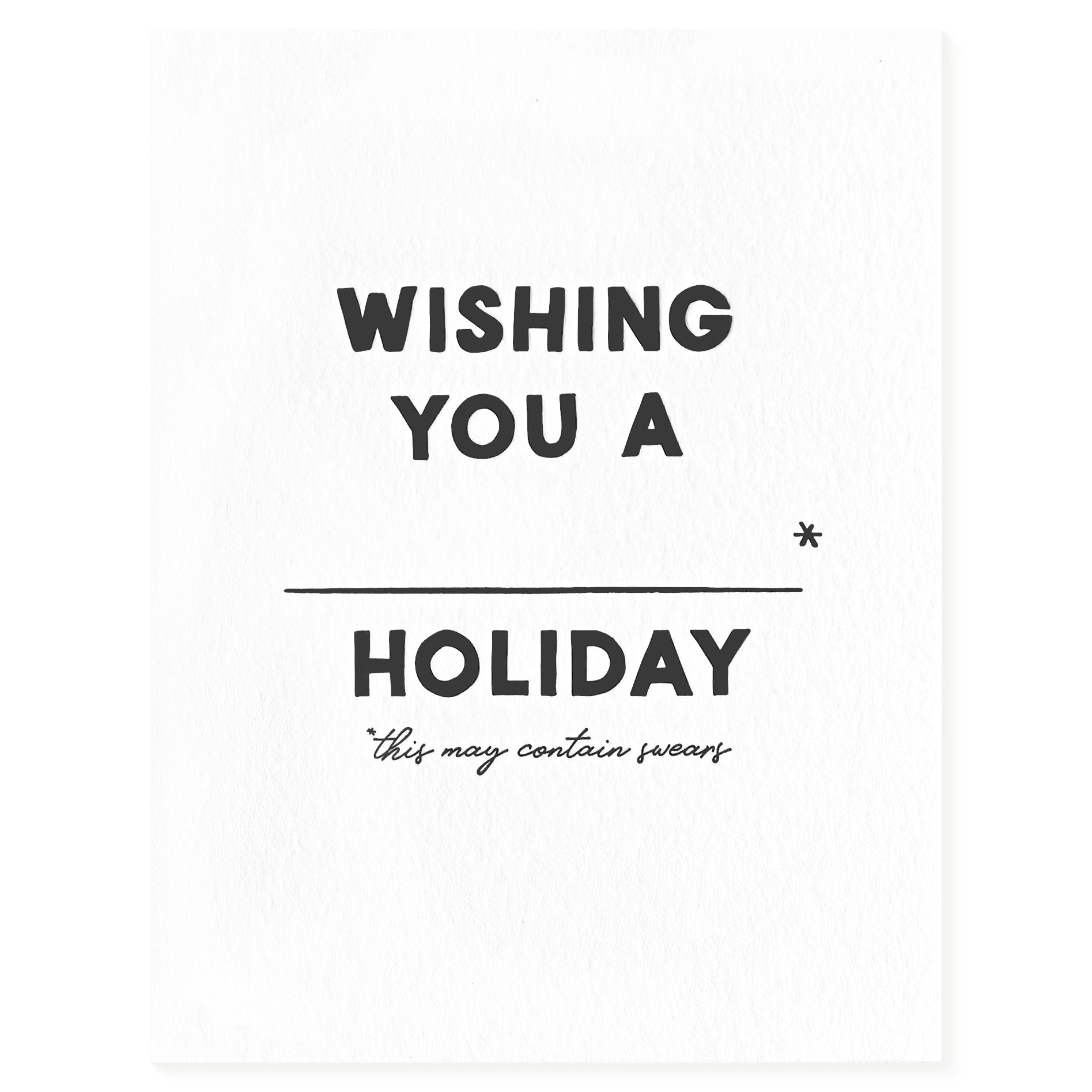 Dahlia Press Holiday Swears Greeting Card 