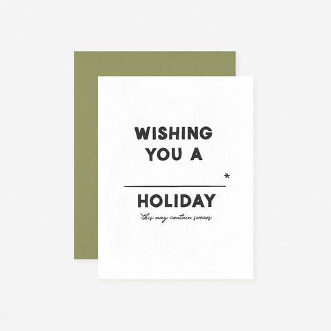 Dahlia Press Holiday Swears Greeting Card 