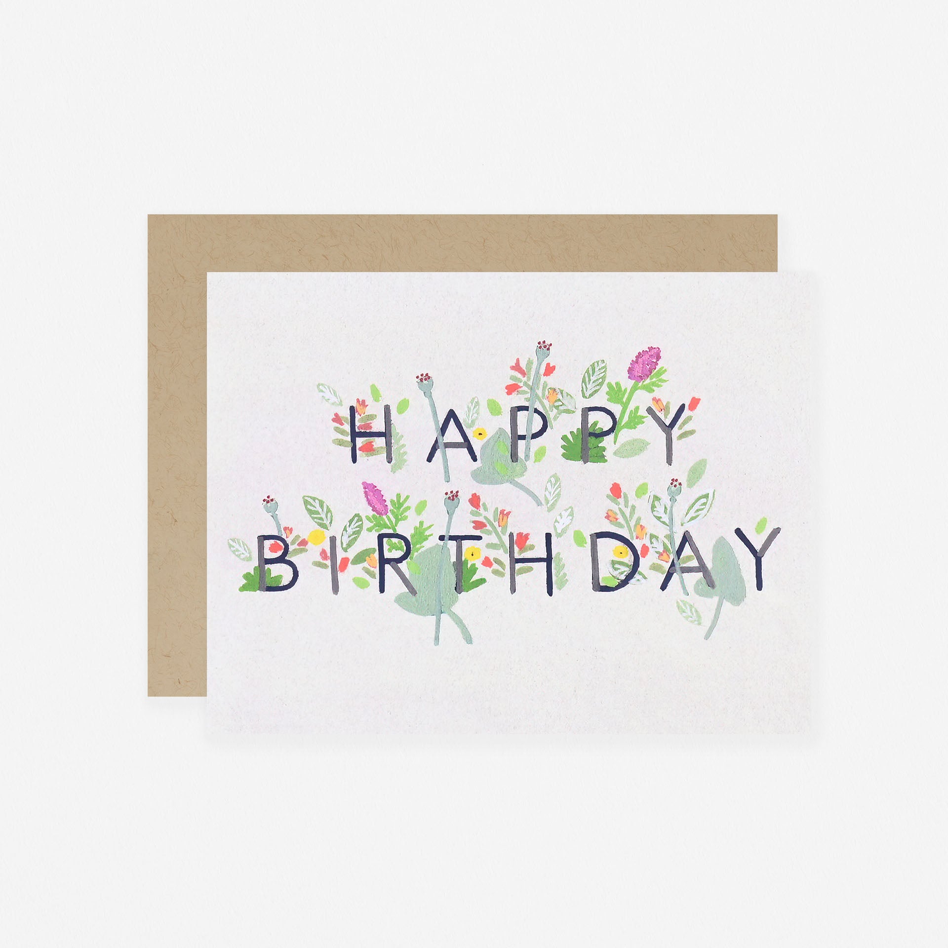 Happy Birthday Floral Greeting Card