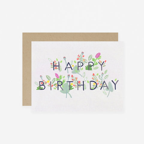 Dear Hancock Happy Birthday Floral Greeting Card