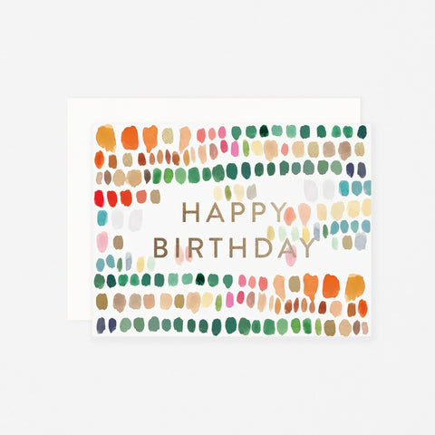 Dear Hancock Happy Birthday Paint Marks Greeting Card