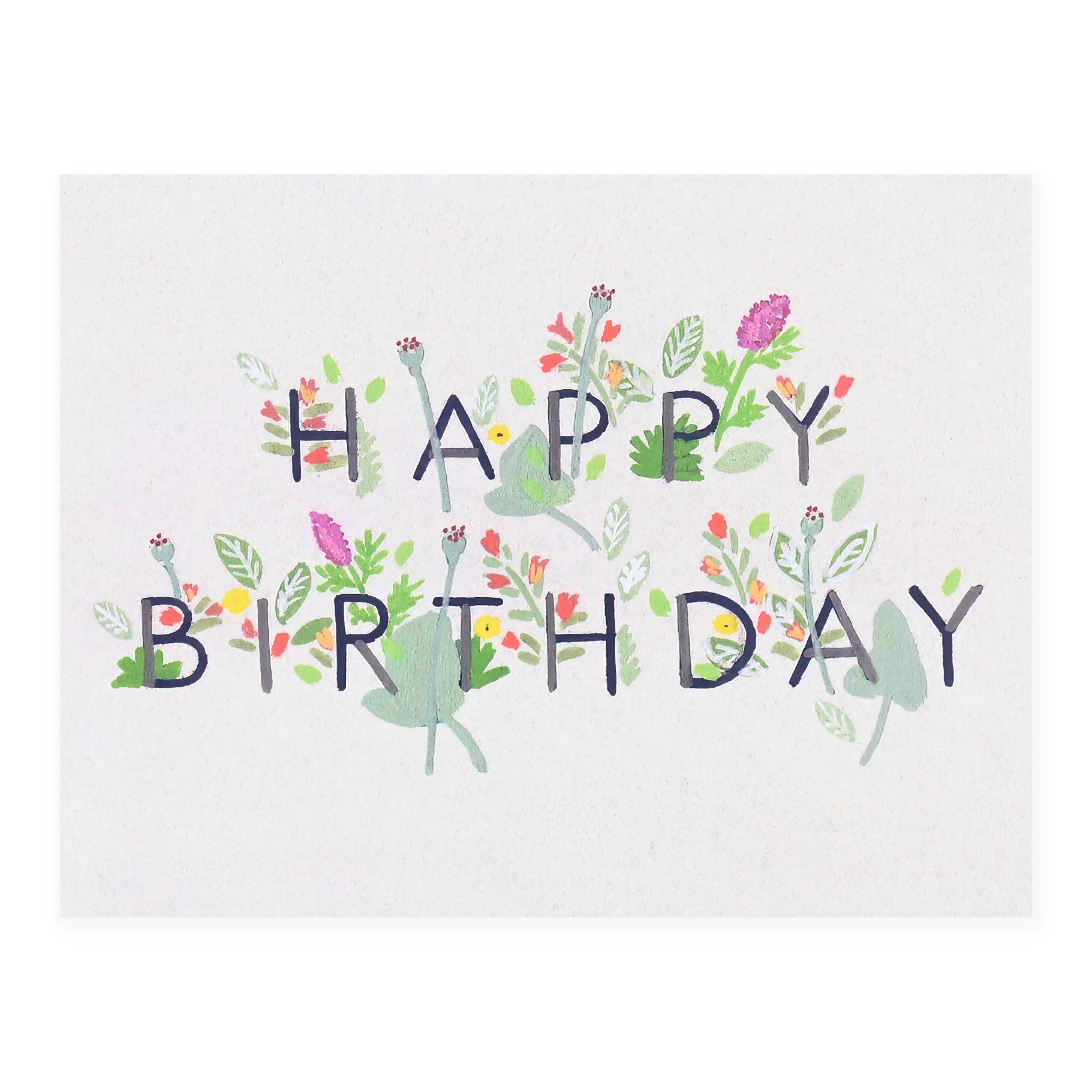 Happy Birthday Floral Greeting Card