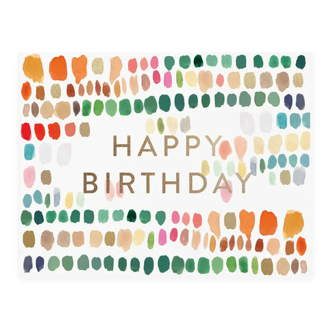 Dear Hancock Happy Birthday Paint Marks Greeting Card