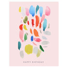 Dear Hancock Birthday Paint Strokes Pink Greeting Card 