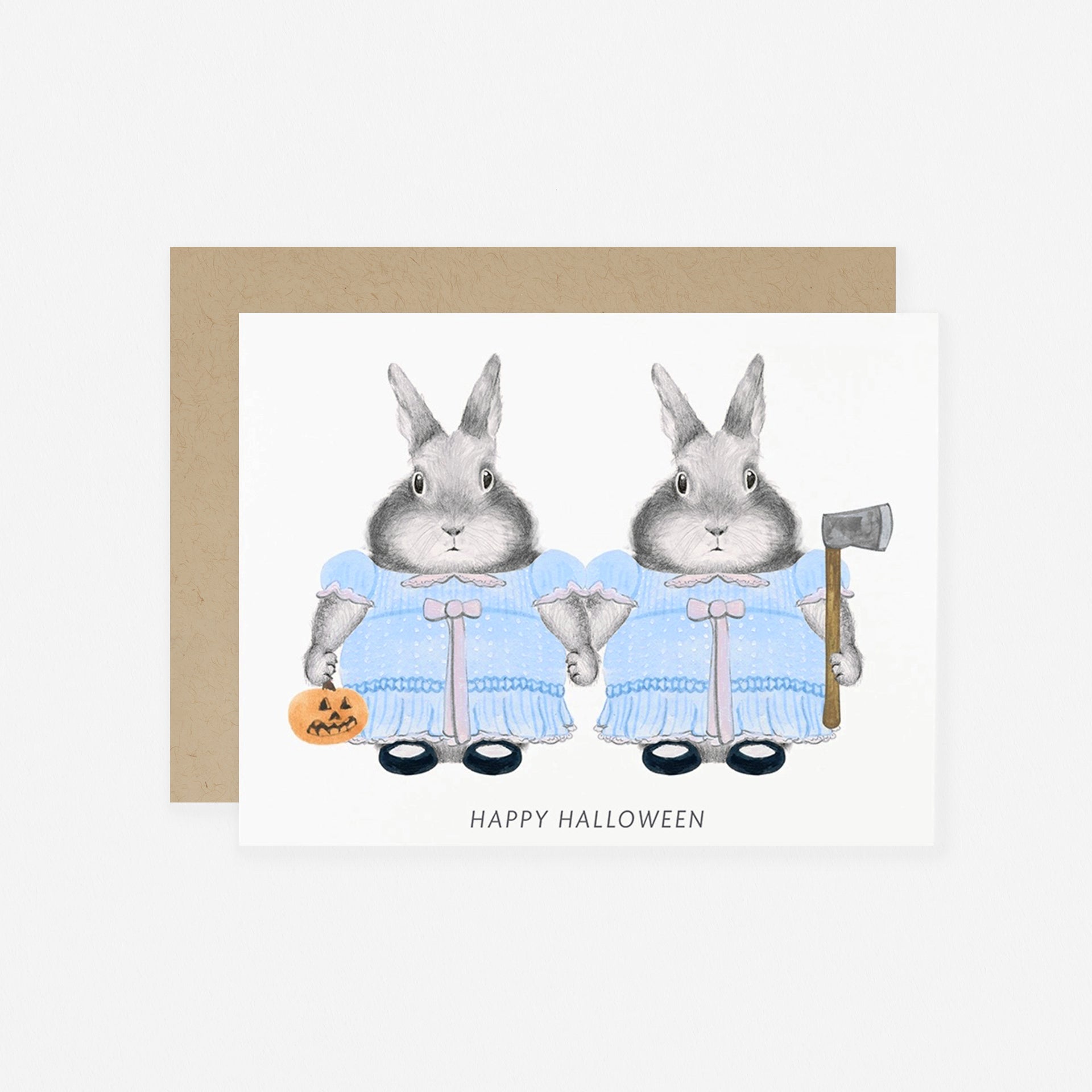 The Shining Bunnies Halloween Card