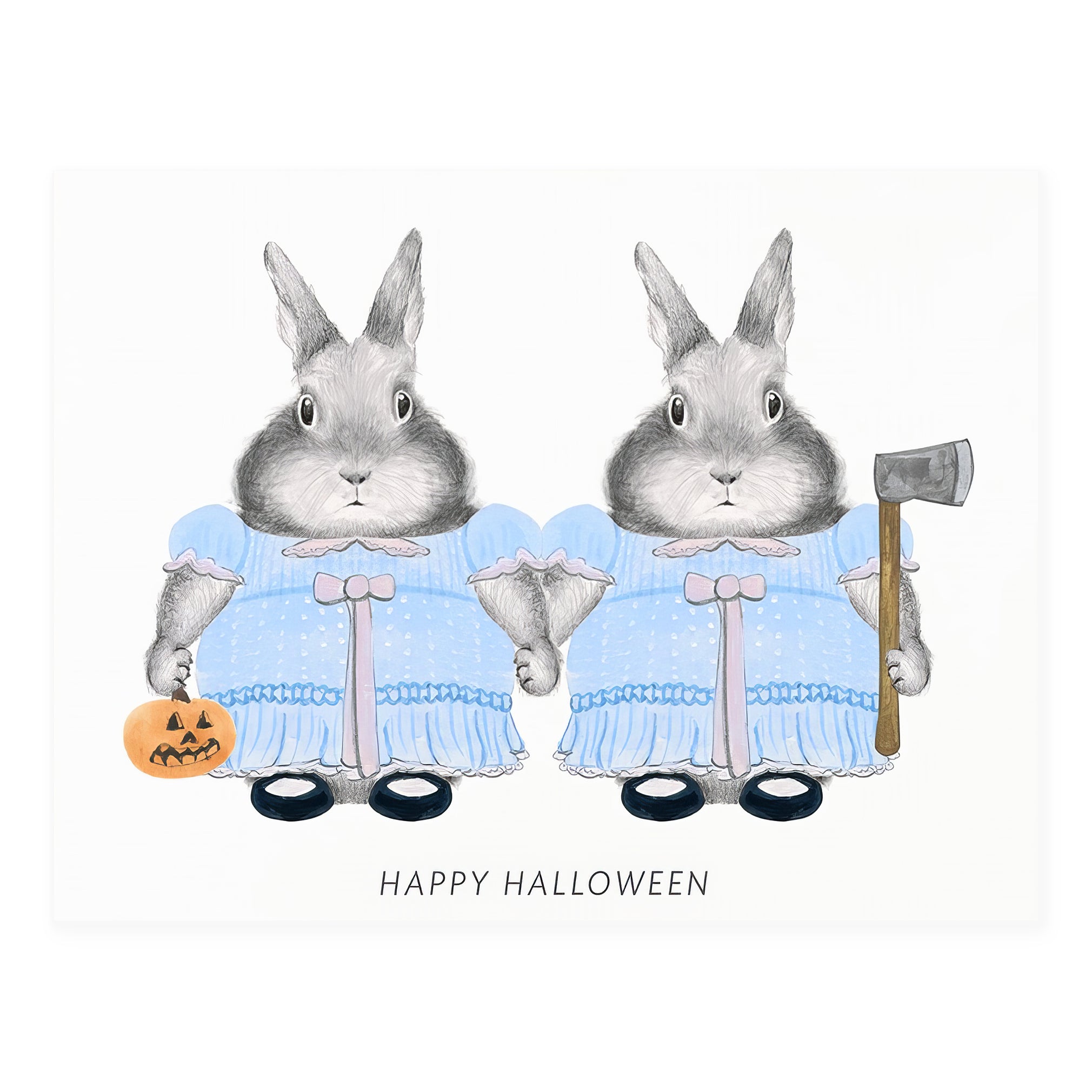 The Shining Bunnies Halloween Card