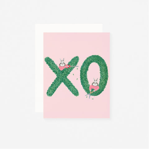 Dear Hancock XO Bunny Gardeners Greeting Card