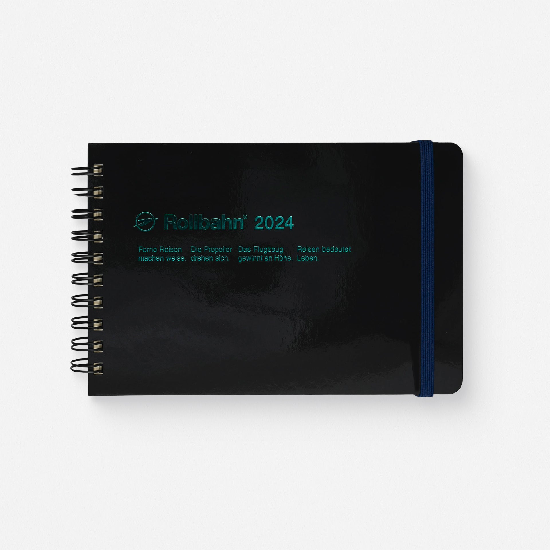 Delfonics Rollbahn 2024 Monthly Planner Horizontal Medium Black 