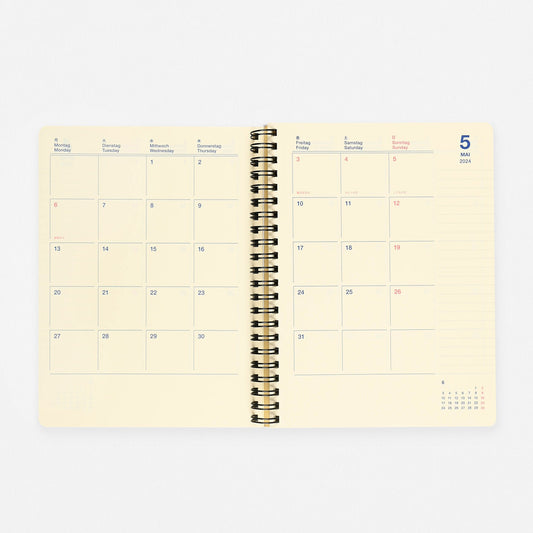 Delfonics Rollbahn 2024 Monthly Planner Yellow | Large, A5 Or Extra Large 