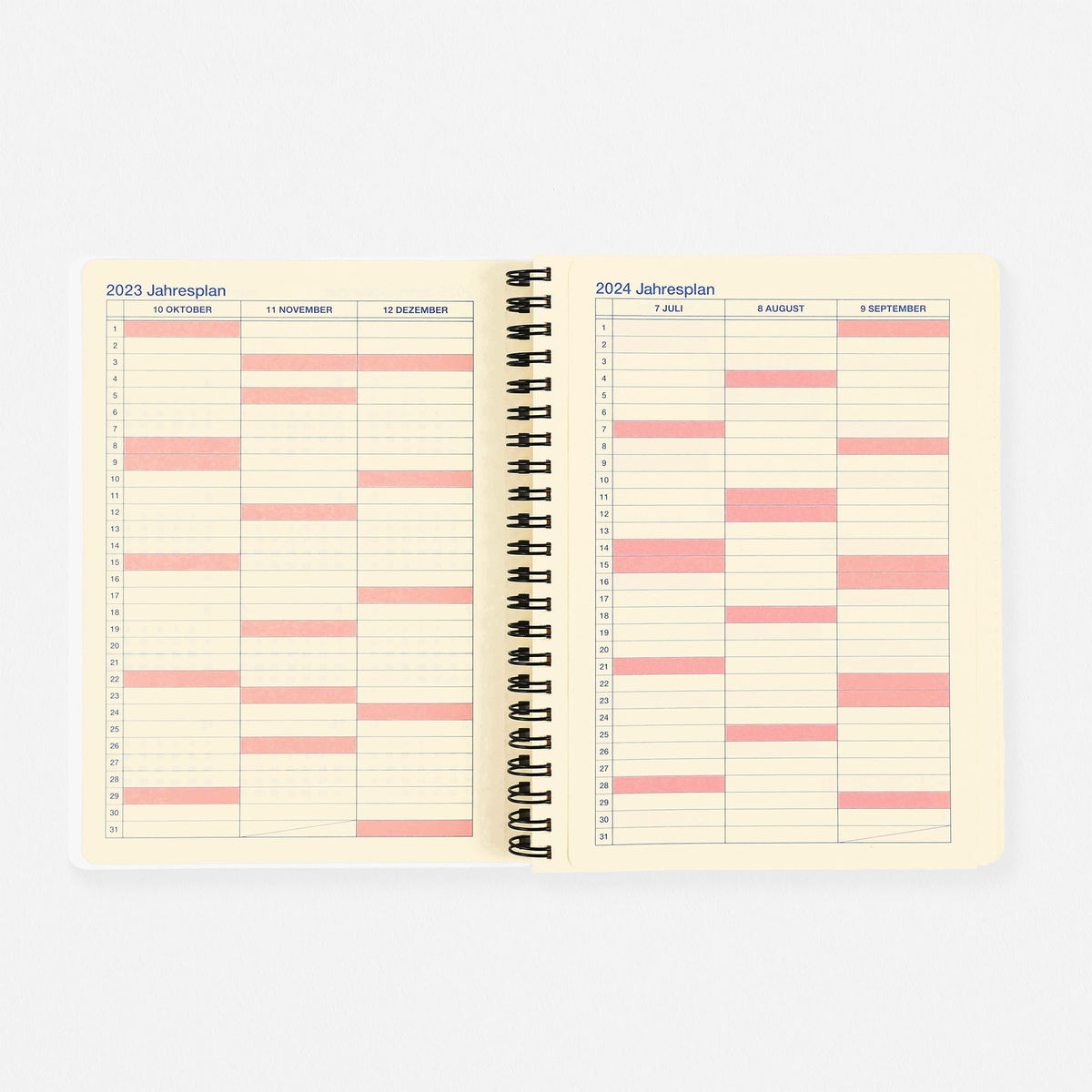 Delfonics Rollbahn 2024 Monthly Planner Yellow | Large, A5 Or Extra Large 