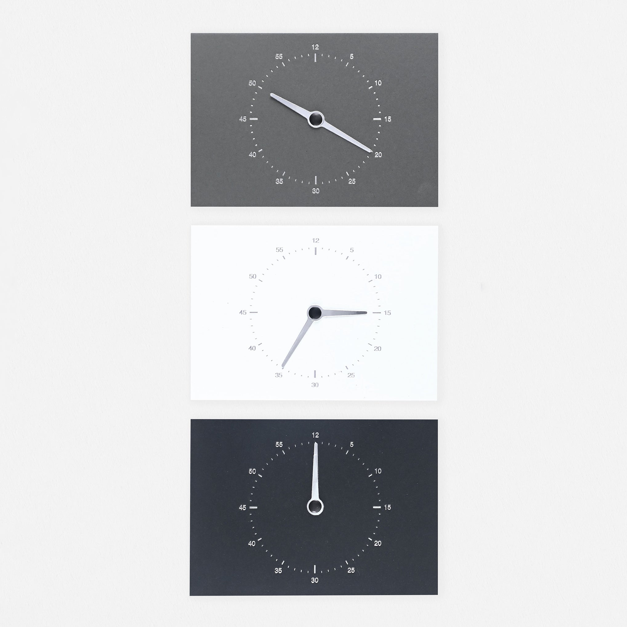 Dotsy Clock Greeting Card | Grey, White Or Black 