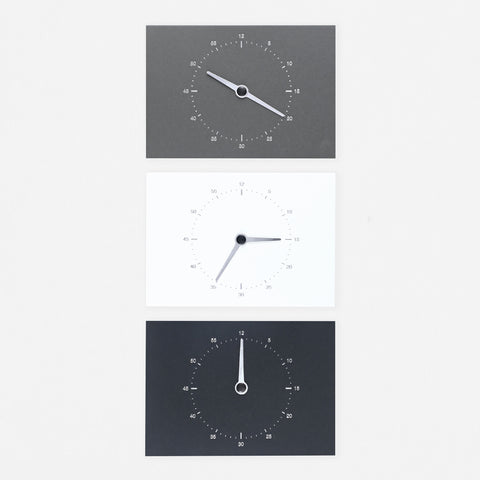 Dotsy Clock Greeting Card | Grey, White Or Black 