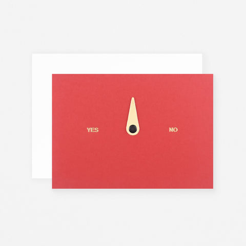 Dotsy Yes | No Greeting Card | Red Or White Red