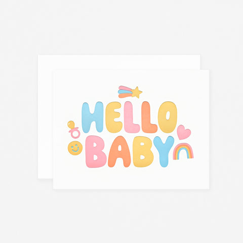 Elum Bubbly Hello New Baby Card