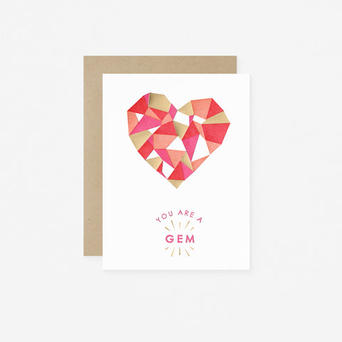Gem Heart Greeting Card