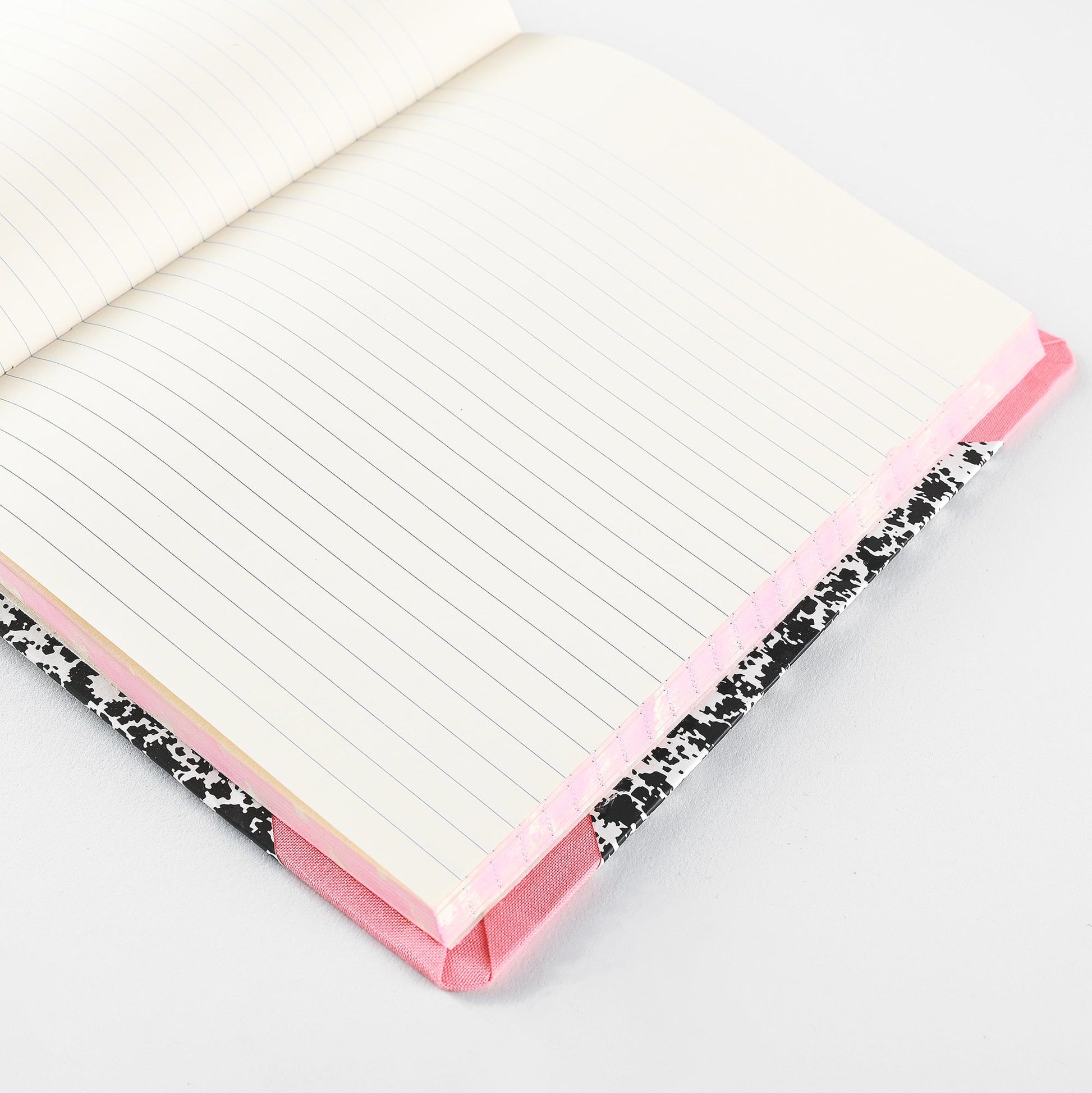 Emilio Braga Cloud Print Lined Notebook Black, White & Pink A5 