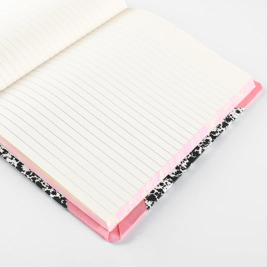 Emilio Braga Cloud Print Lined Notebook Black, White & Pink A5 