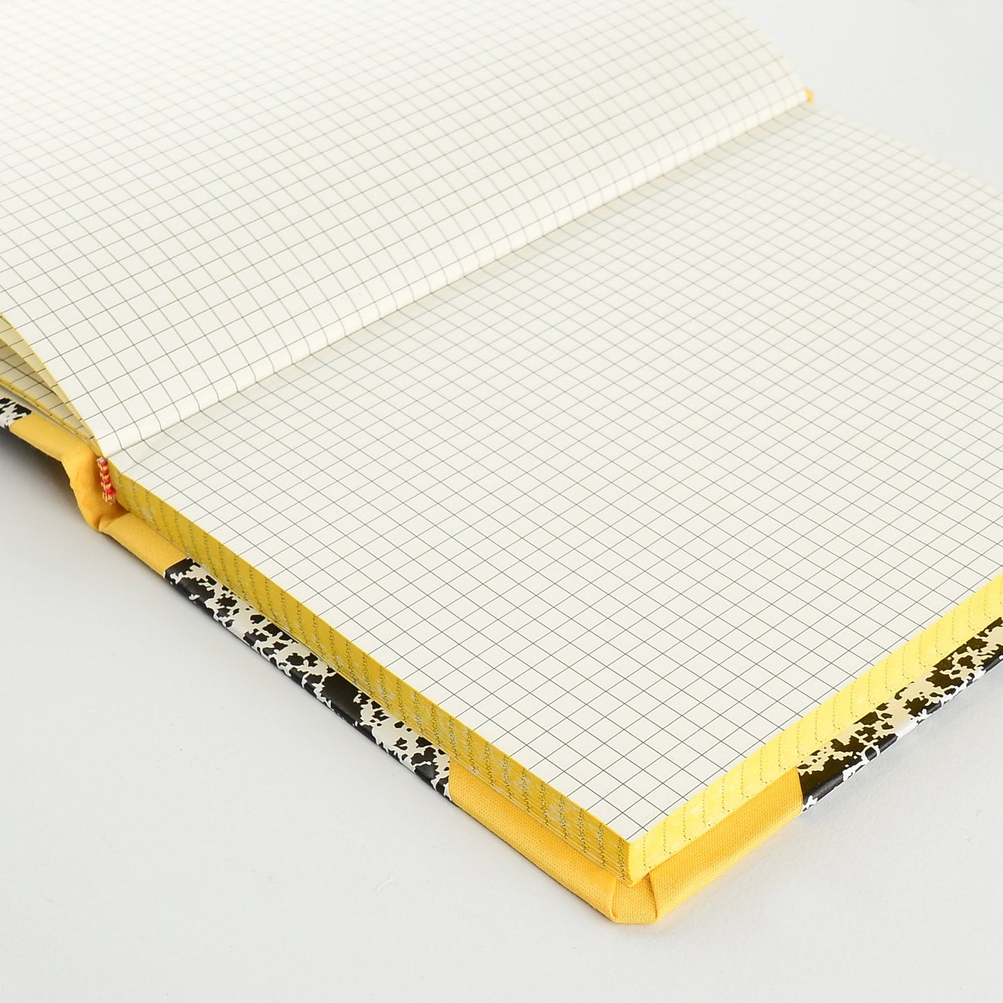 Emilio Braga Cloud Print Notebook Black, White & Yellow A5 | Lined Or Grid Grid