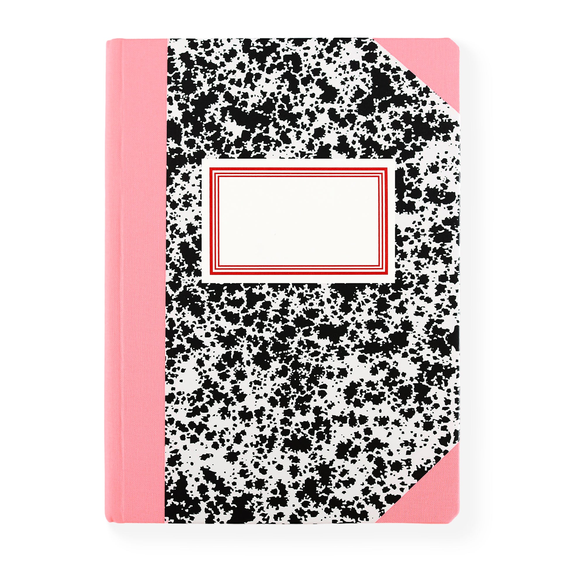 Emilio Braga Cloud Print Lined Notebook Black, White & Pink A5 