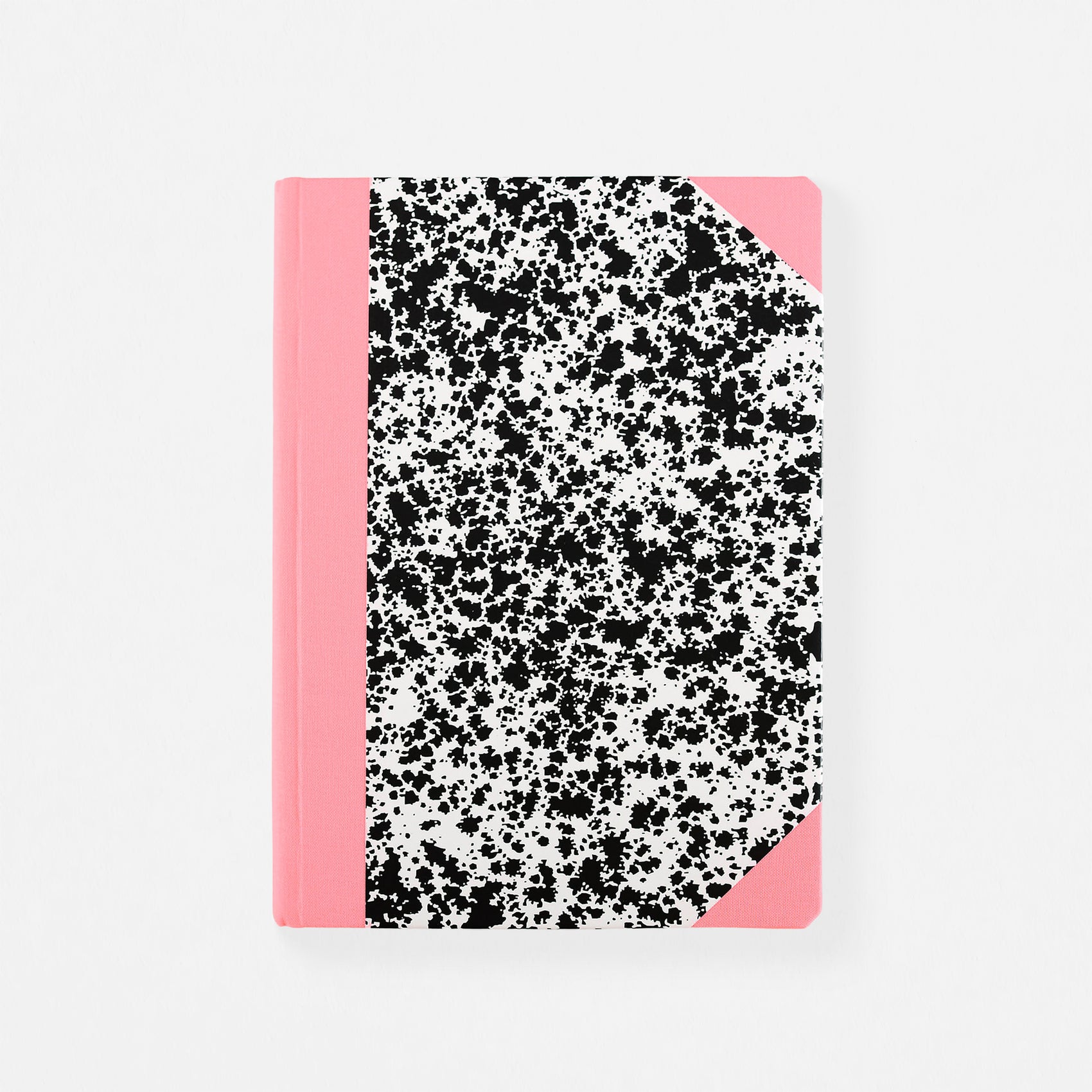 Cloud Print Lined Notebook Black, White & Pink A5