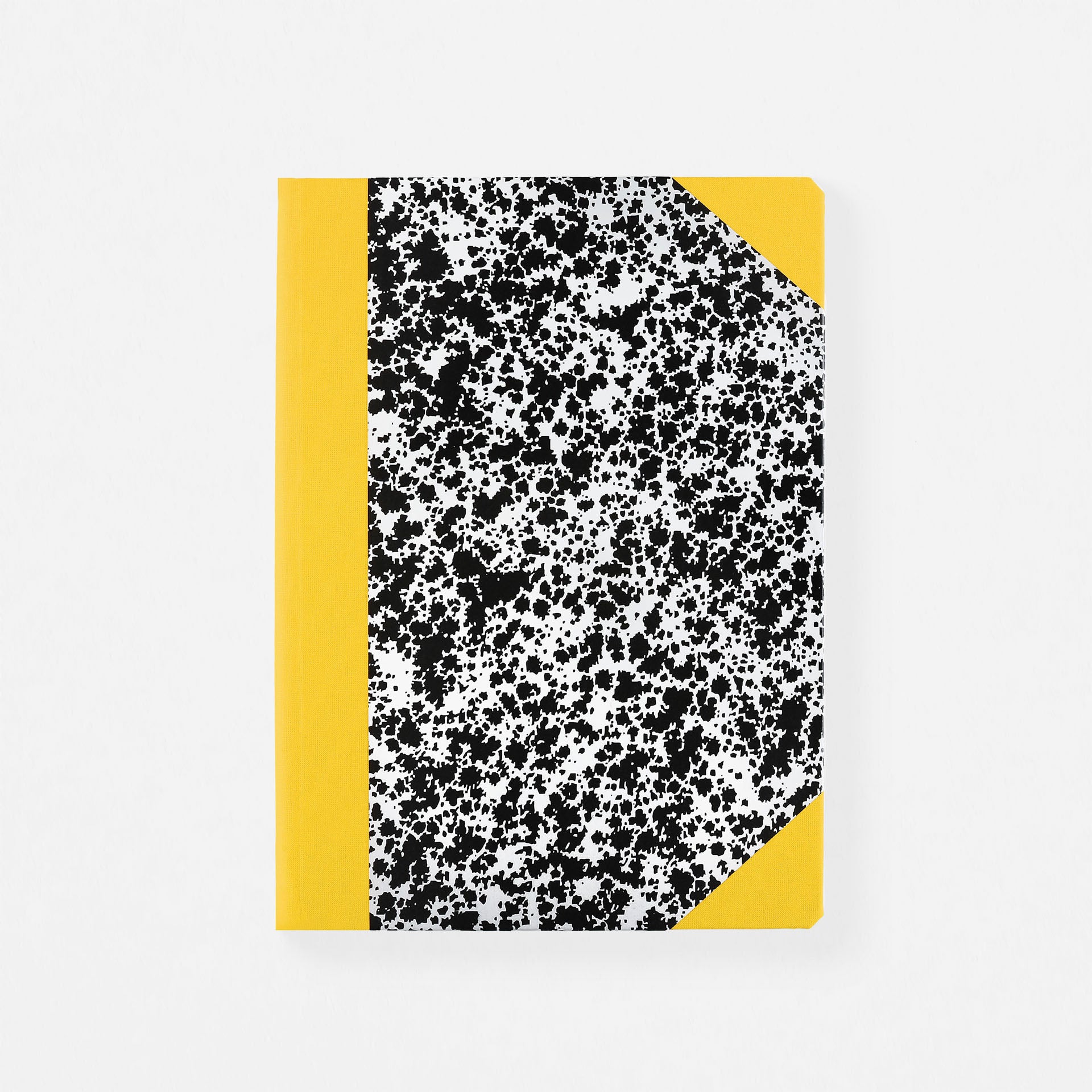 Emilio Braga Cloud Print Notebook Black, White & Yellow A5 | Lined Or Grid 