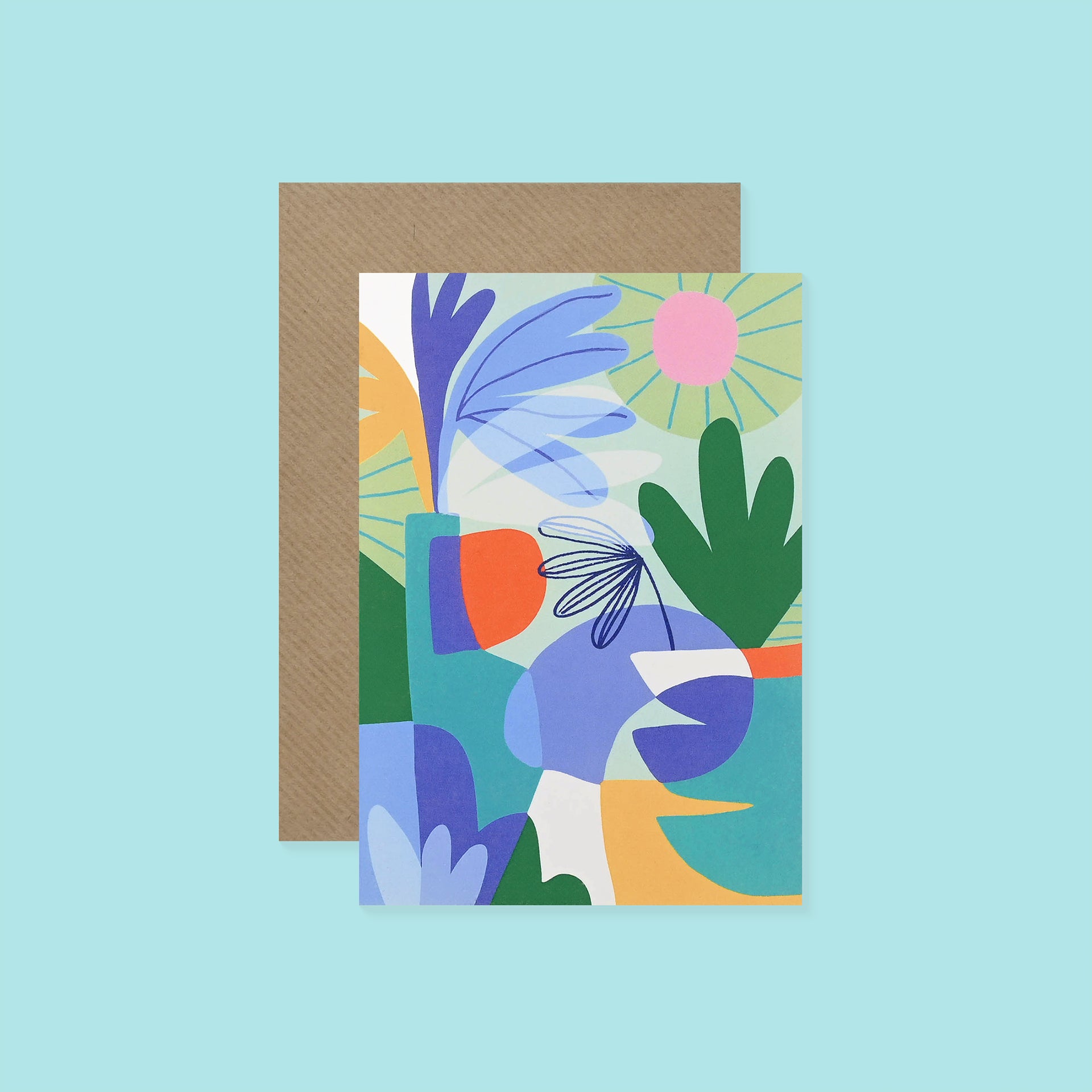 Flower Sun Greeting Card