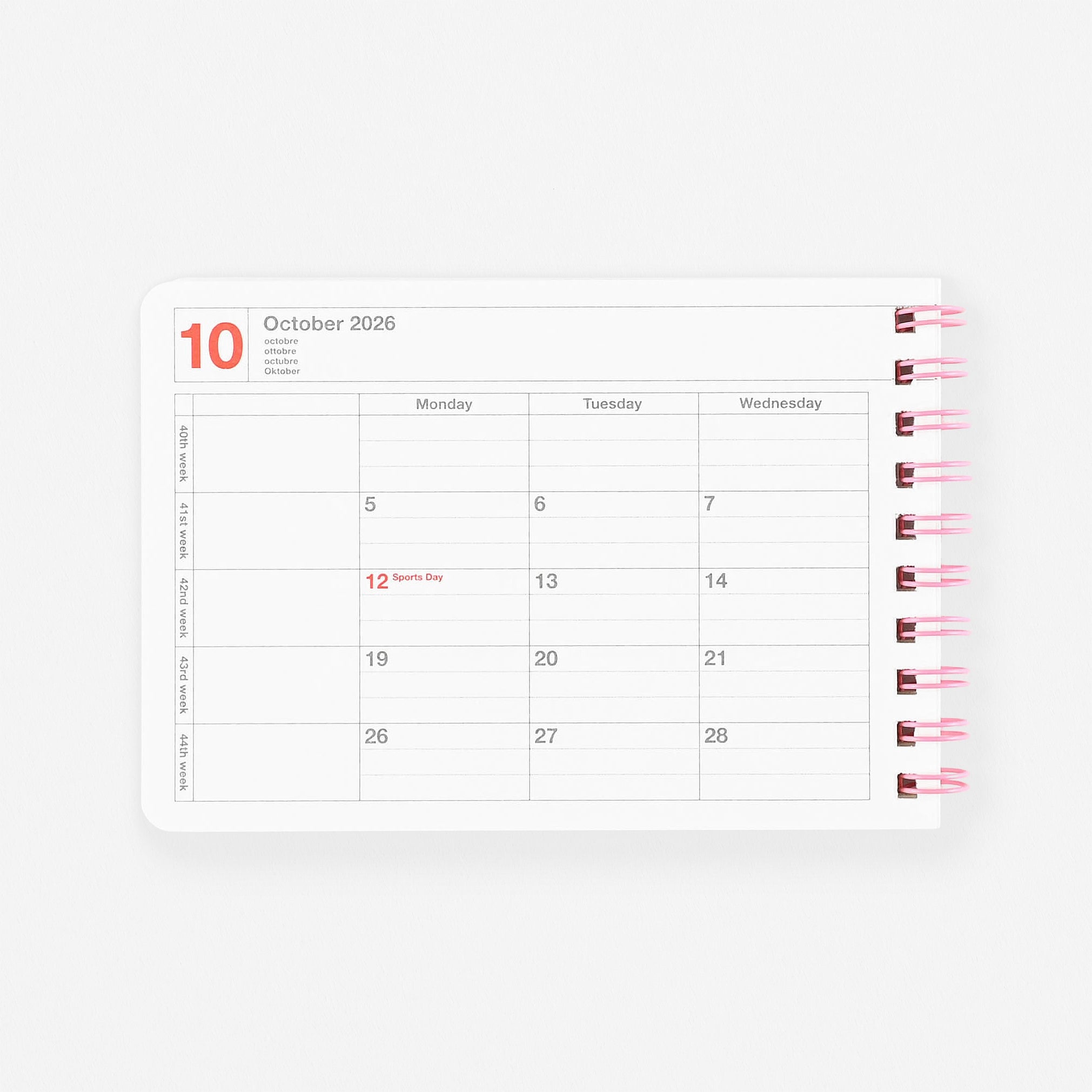 2026 Mini Monthly Planner