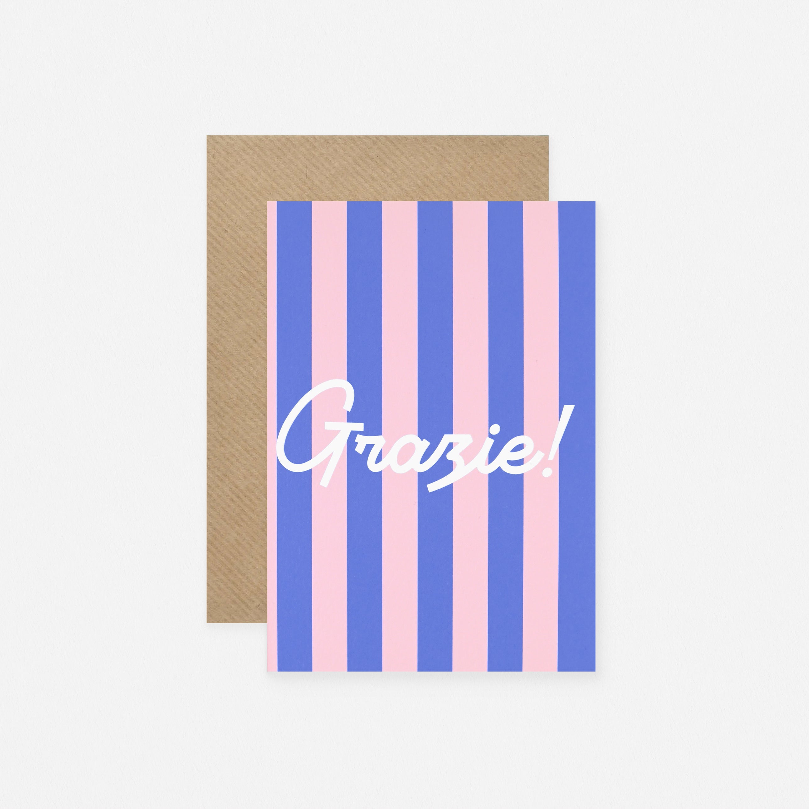 Fin Studio Grazie Stripes Thank You Card