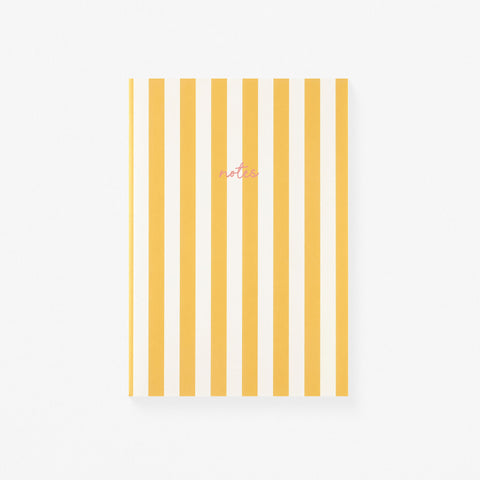 Fin Studio Fin Studio Striped Notebook | 9 Colors Yellow