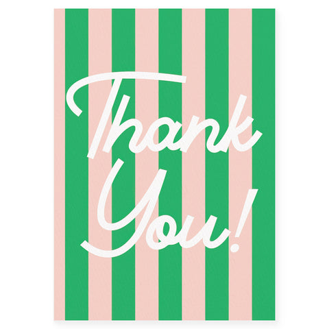 Fin Studio Thank You Stripes Thank You Card