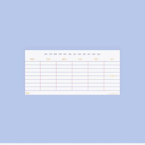 Fin Studio Small Weekly Planner Notepad Blues