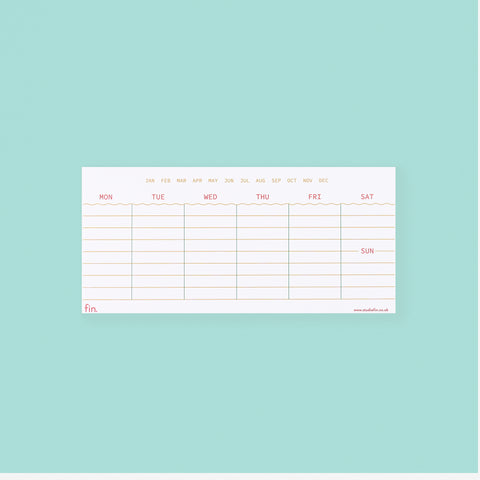 Fin Studio Small Weekly Planner Notepad Funk