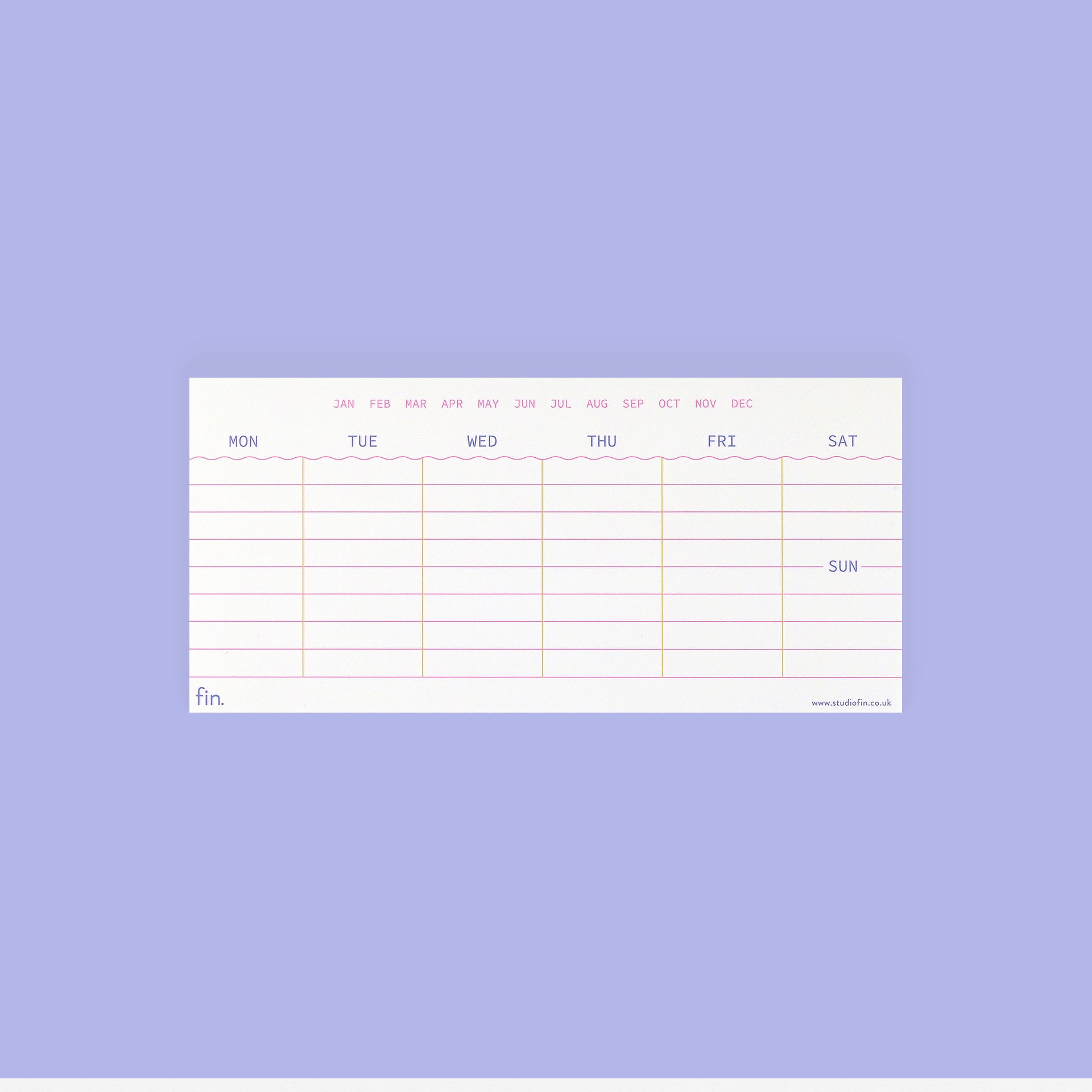 Small Weekly Planner Notepad Jazz
