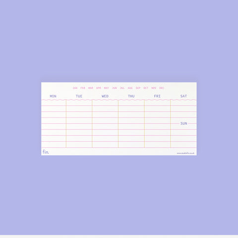 Fin Studio Small Weekly Planner Notepad Jazz