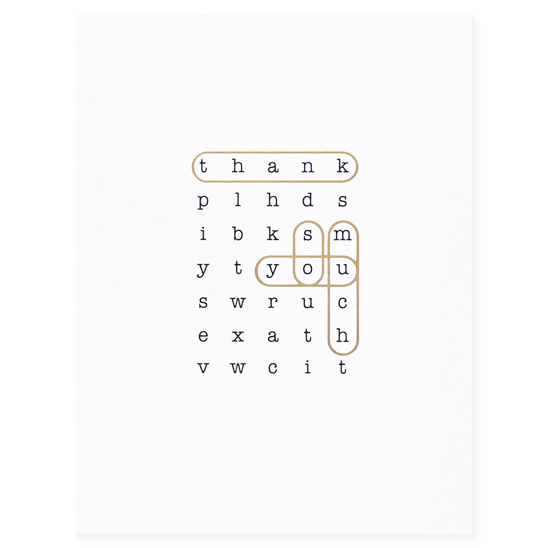 Fine Moments Word Search Thank You Card 