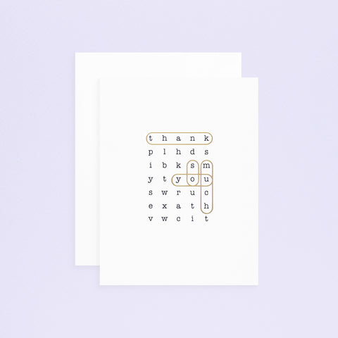 Fine Moments Word Search Thank You Card 