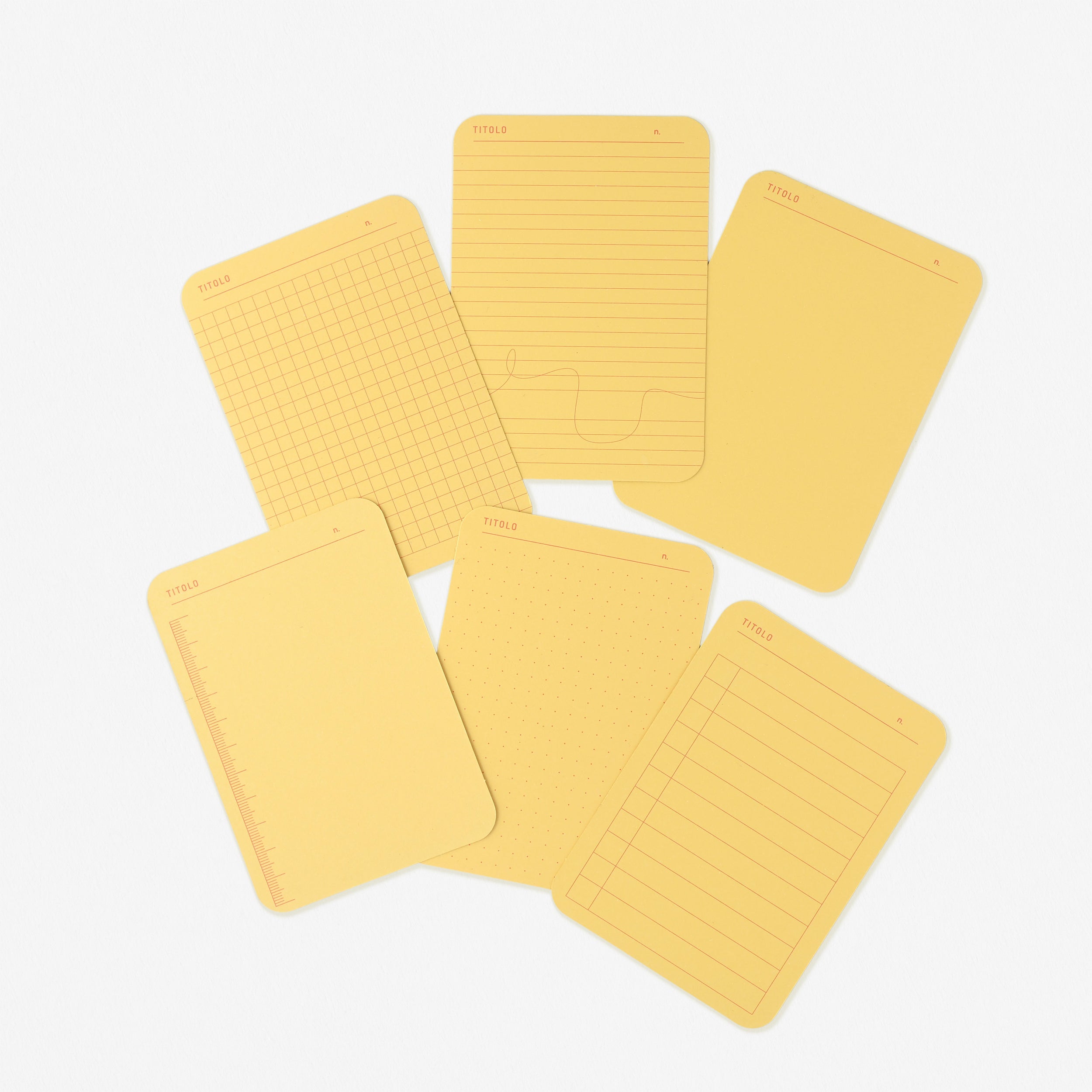 Foglietto Assorted Formats Memo Cards A7 Yellow 